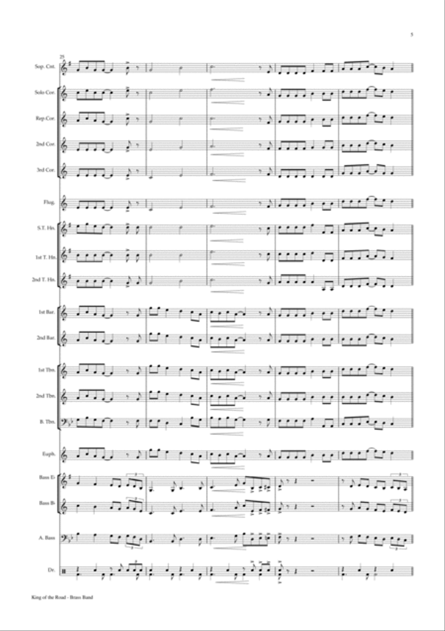 King Of The Road Brass Band scores gallery preview page 6