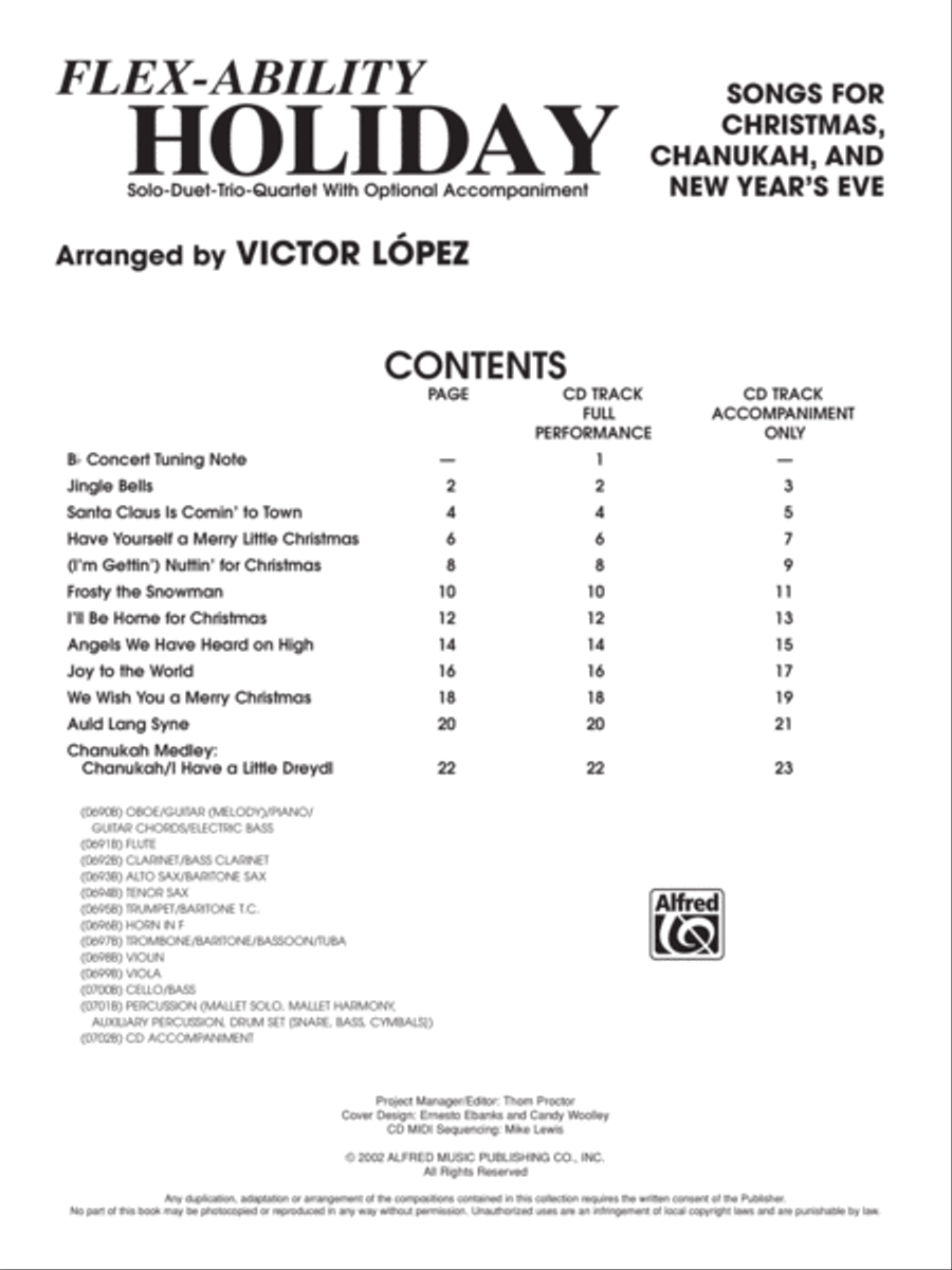 Flex-Ability Holiday -- Solo-Duet-Trio-Quartet with Optional Accompaniment
