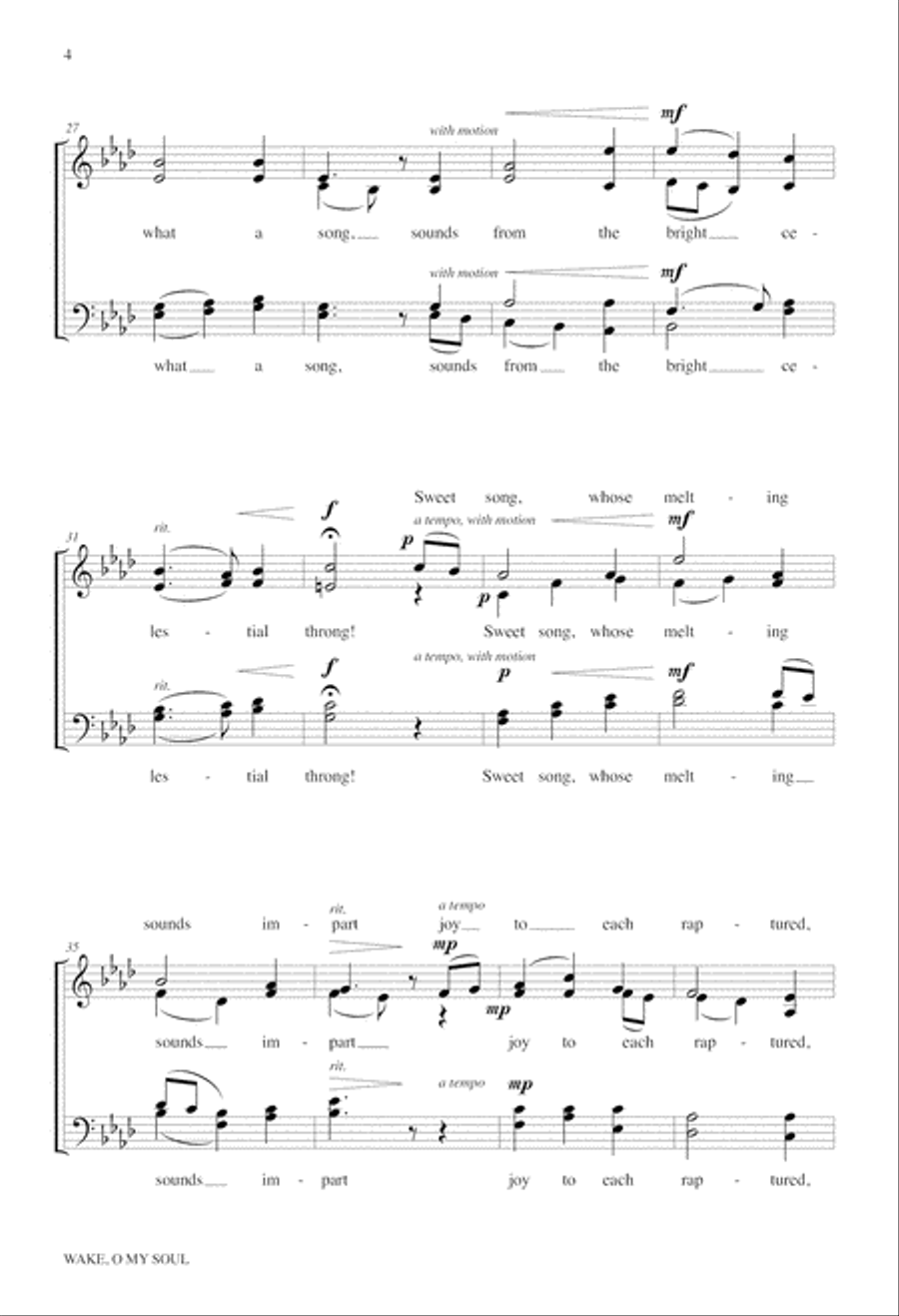 Wake, O My Soul 4-Part scores gallery preview page 4