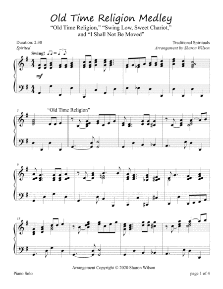 Give Me That) Old-Time Religion (Lead sheet with lyrics ) Sheet music for  Piano (Solo) Easy