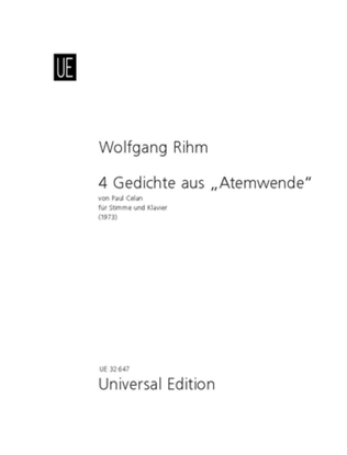 Book cover for 4 Gedichte Aus Atemwende-Voc/P