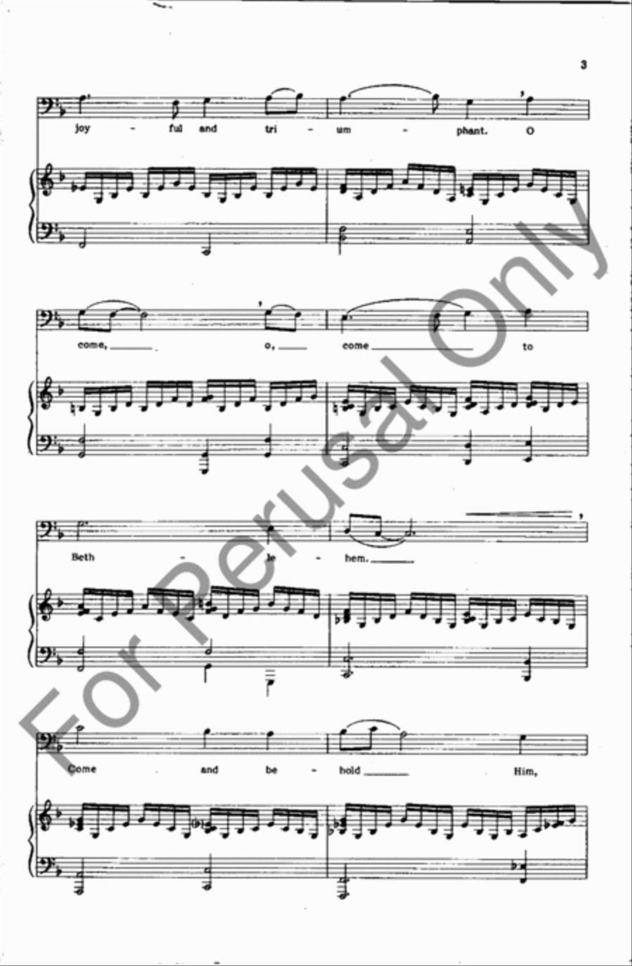 O Come (All) You Faithful 4-Part scores gallery preview page 3