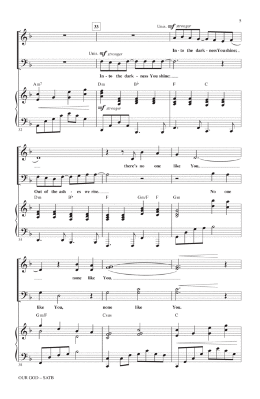 Our God (arr. Heather Sorenson) 4-Part scores gallery preview page 4
