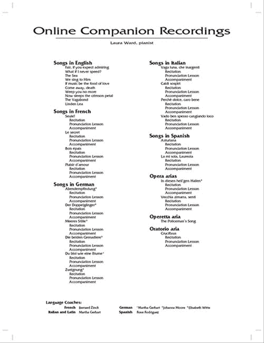 Standard Vocal Literature – An Introduction to Repertoire Voice scores gallery preview page 5