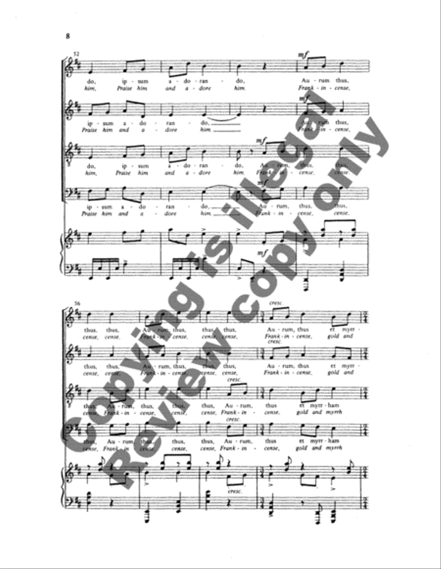 Gaudete: 4. Personent Hodie 4-Part scores gallery preview page 13