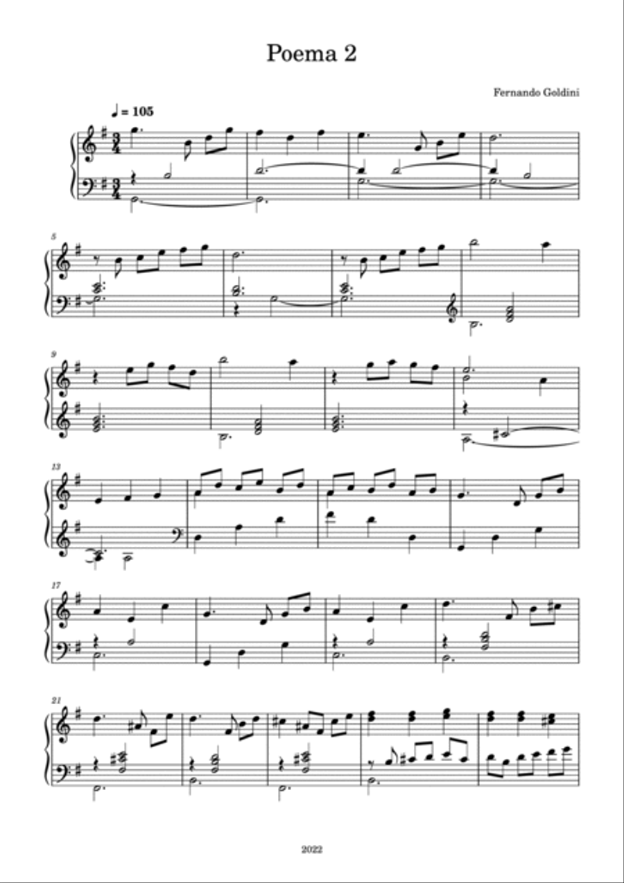 Cinco poemas para piano Piano scores gallery preview page 3
