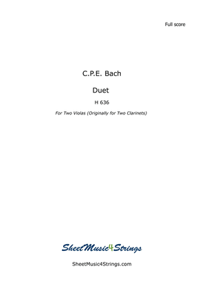 Bach, C.P.E. - Adagio and Gigue, Arranged for Viola Duo