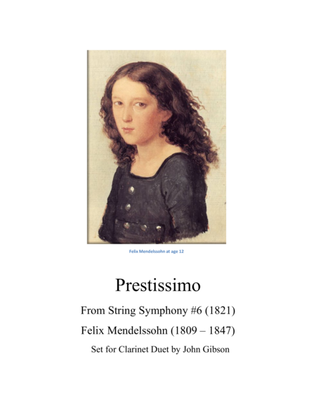 Book cover for Prestissimo for Clarinet Duet
