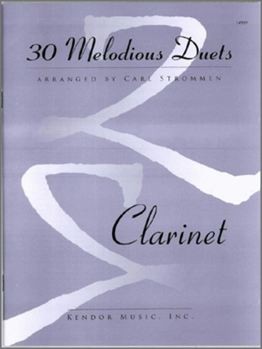 30 Melodious Duets- Clarinet Woodwind Duet scores gallery preview page 1