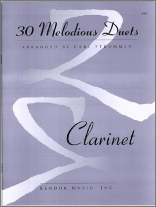Book cover for 30 Melodious Duets- Clarinet