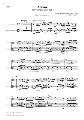 Arioso (BWV 156) - Viola and Piano (Individual Parts)
