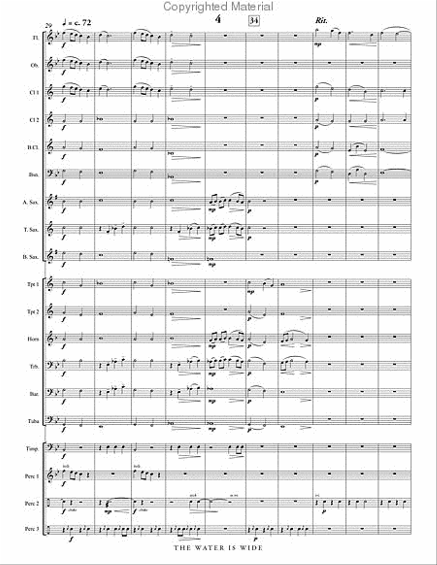 The Water is Wide The Water is Wide Concert Band scores gallery preview page 5