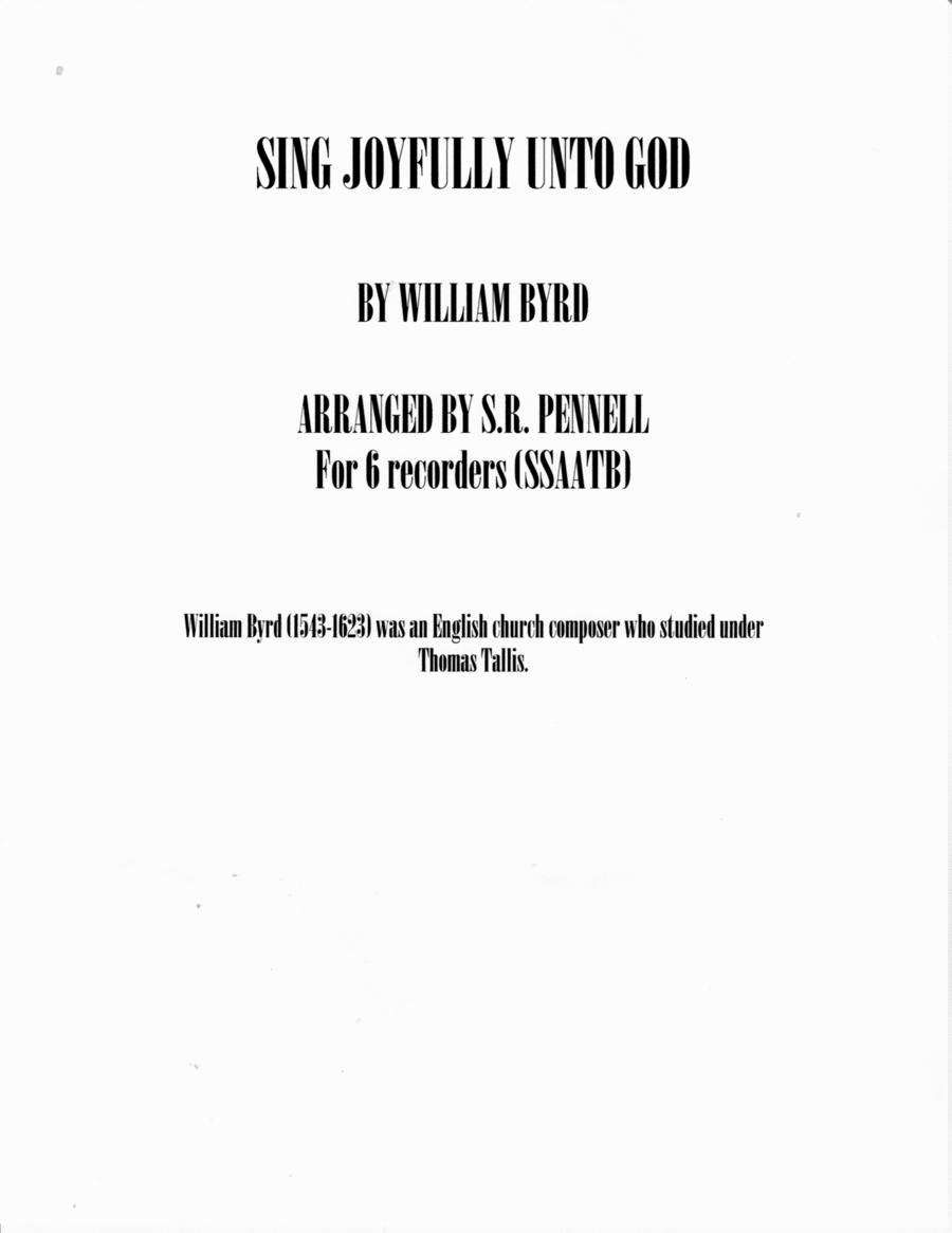 Sing Joyfully Unto God Recorder scores gallery preview page 1