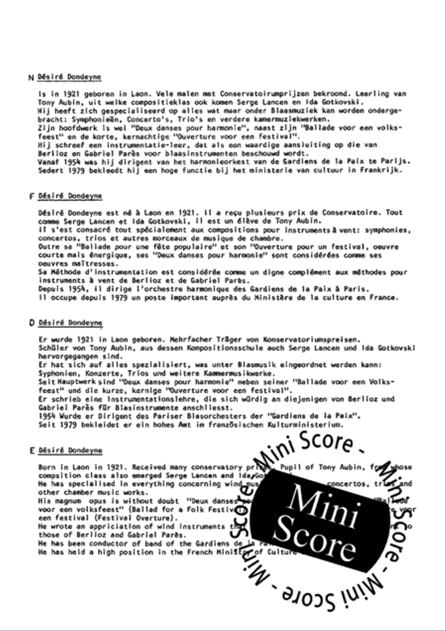 Ouverture Pour un Festival Concert Band scores gallery preview page 5