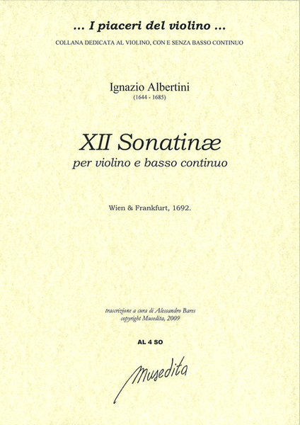 XII Sonatinae (Wien & Frankfurt, 1692)