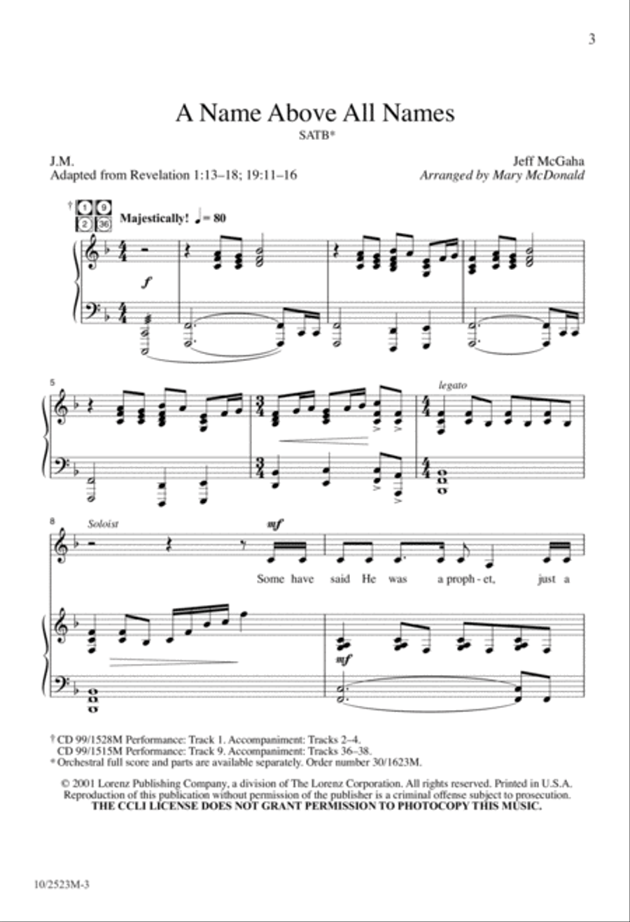 A Name Above All Names 4-Part scores gallery preview page 3