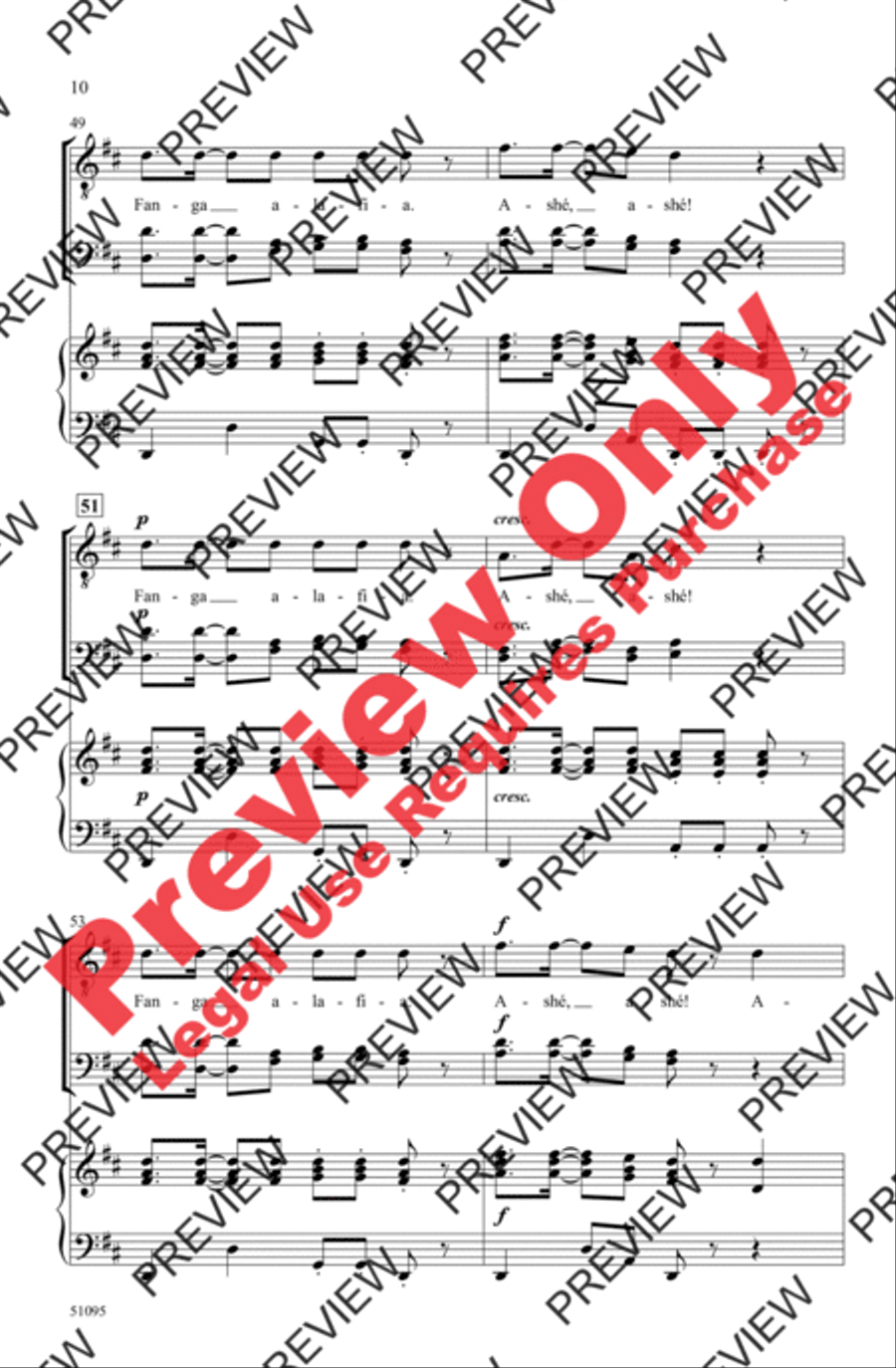 Fanga Alafia Men's Choir scores gallery preview page 10