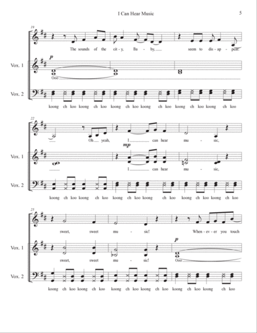 I Can Hear Music 4-Part scores gallery preview page 5
