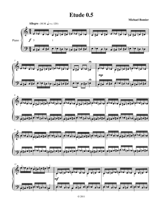 Etude 0.5 from 25 Etudes for Piano Solo, using Mirroring, Symmetry, and Intervals