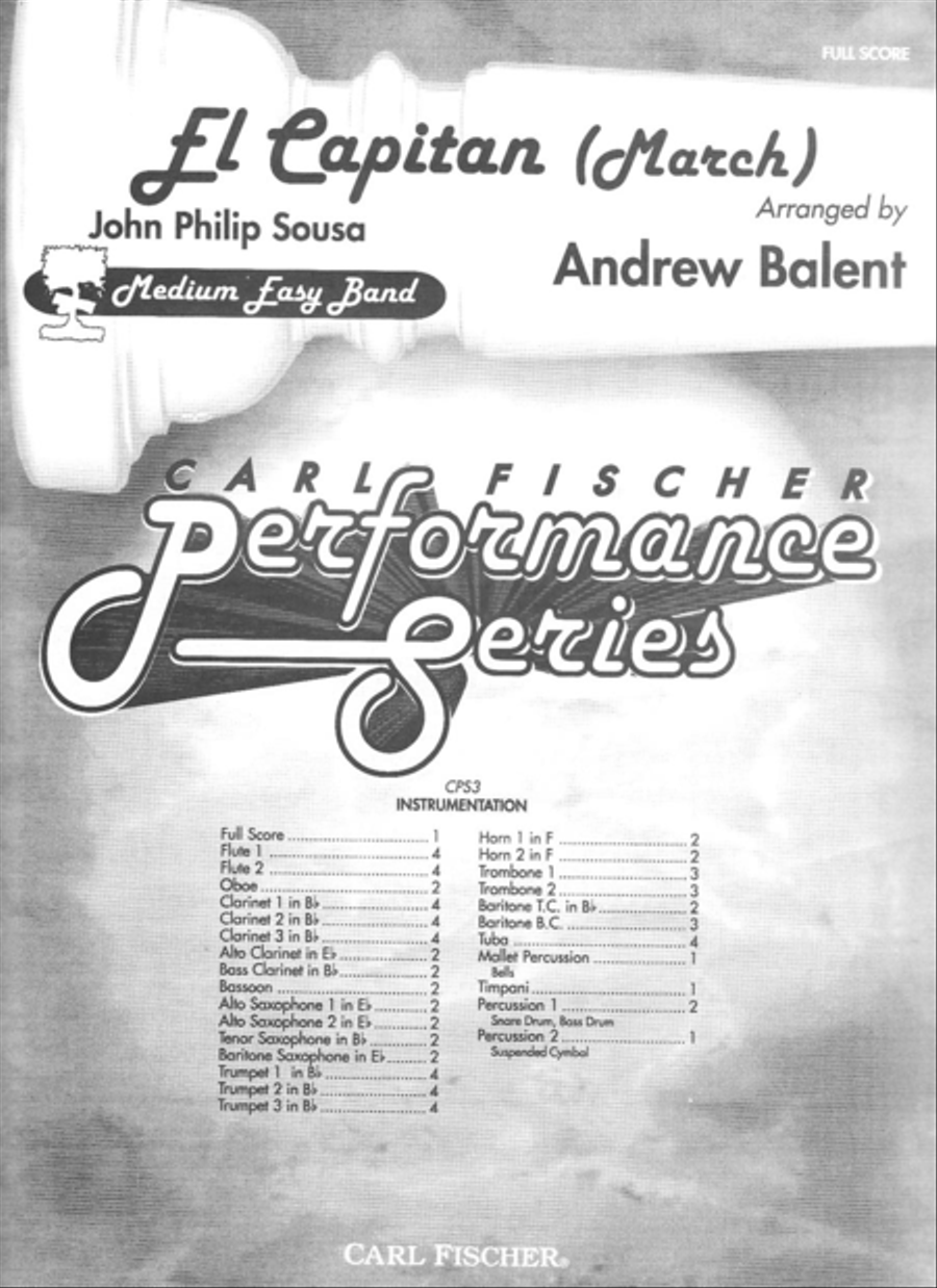 El Capitan (March) Concert Band scores gallery preview page 1