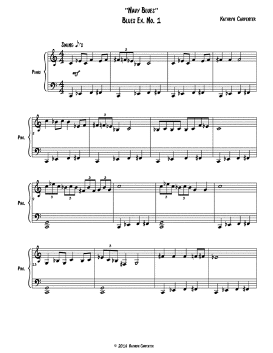 Navy Blues Piano Method scores gallery preview page 1