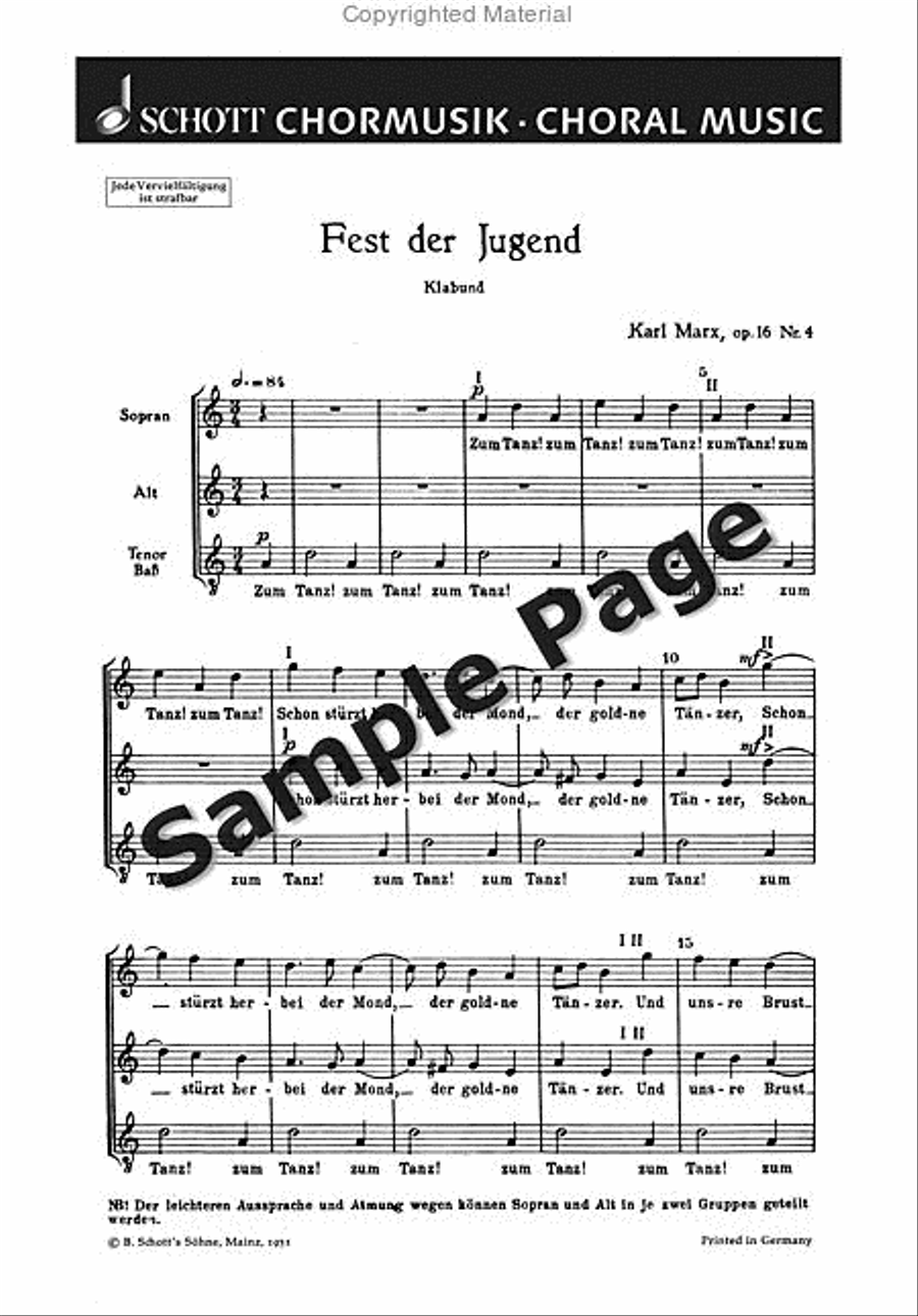 Marx K Fest Der Jugend (fk) 4-Part scores gallery preview page 2