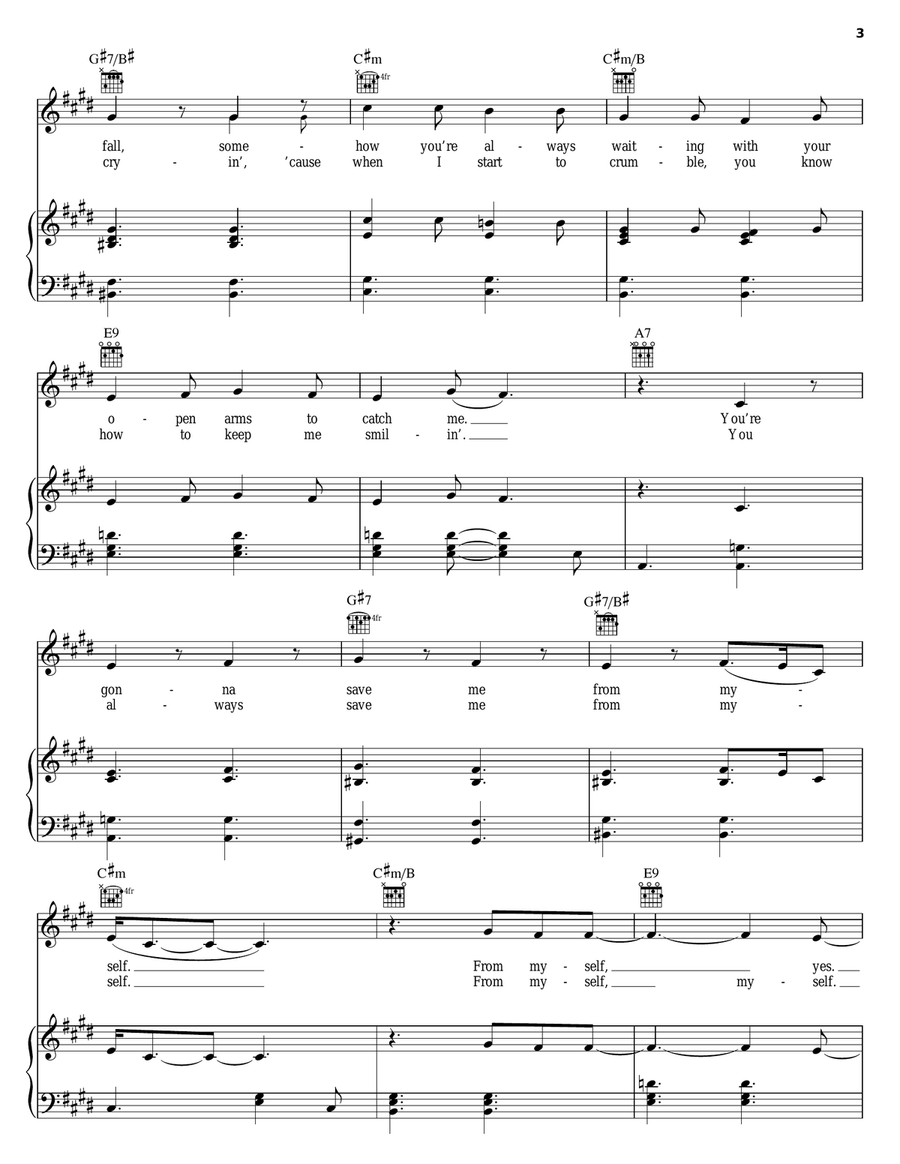 Save Me From Myself Piano, Vocal, Guitar scores gallery preview page 3