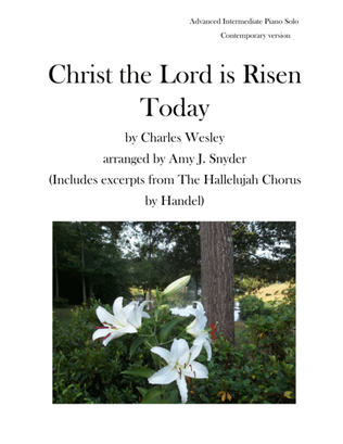 Book cover for Christ the Lord Is Risen Today, piano solo (contemporary version)