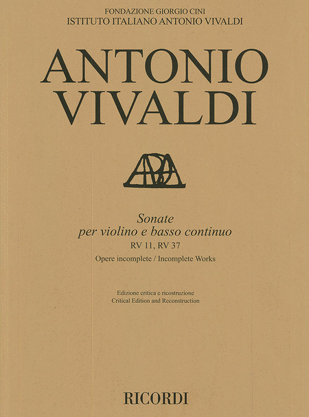 Antonio Vivaldi: Sonate Violin and Basso Continuo RV11, RV37