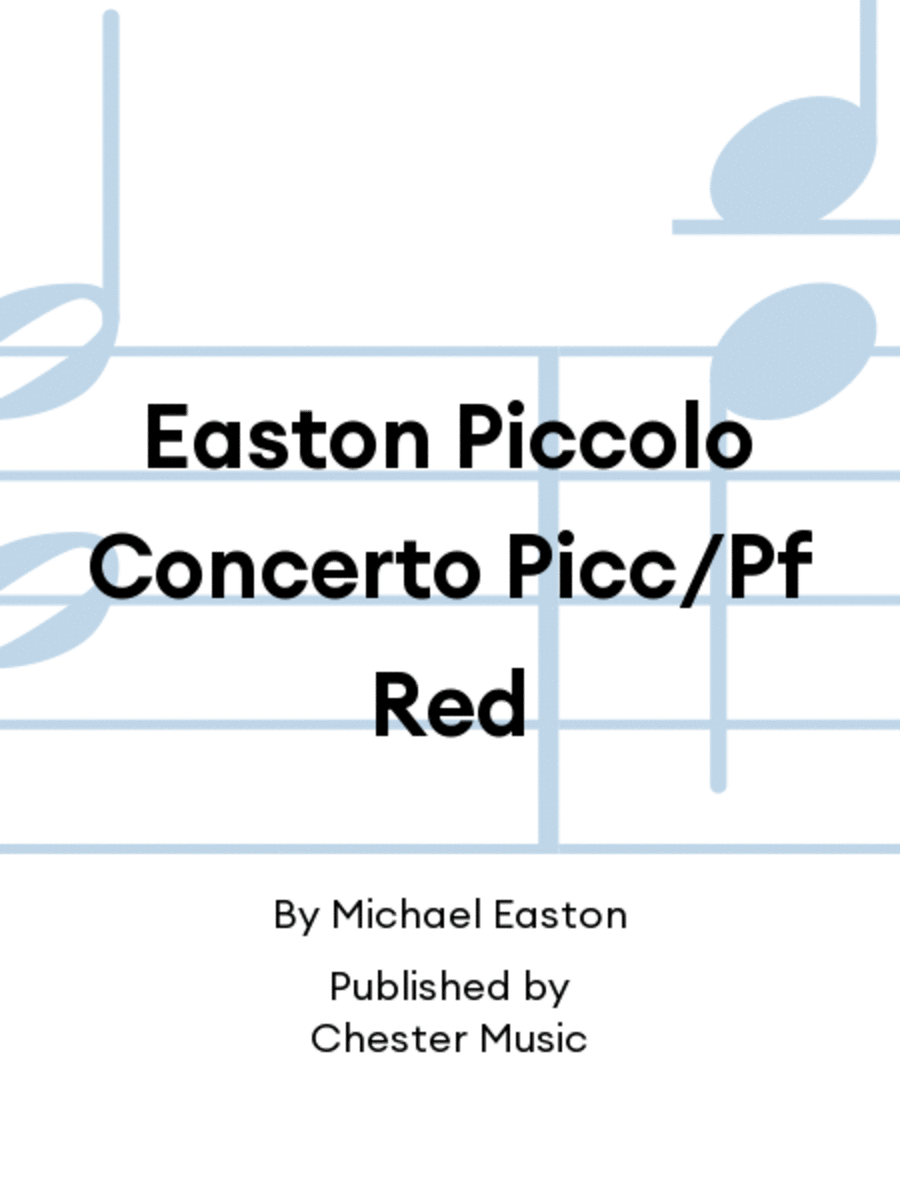 Easton Piccolo Concerto Picc/Pf Red