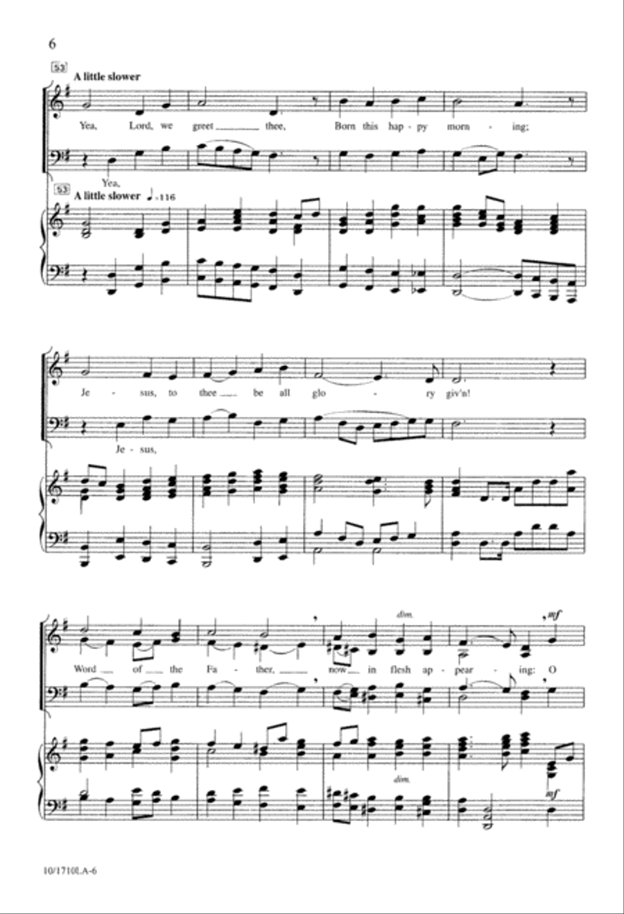 O Come, All Ye faithful 4-Part scores gallery preview page 6