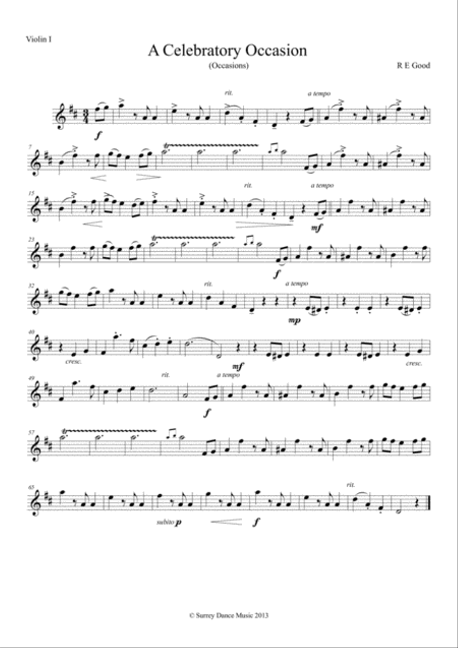 A Celebratory Occasion (Occasions) String Quartet scores gallery preview page 4