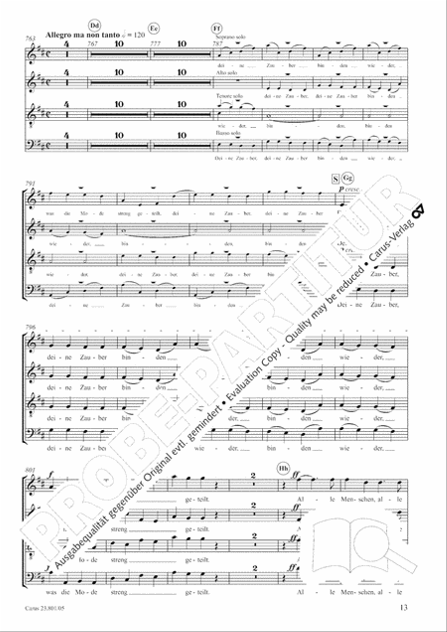 Symphony No. 9, Op. 125 - Finale (Choral Symphony) Symphony No. 9, Op. 125 - Finale (Choral Symphony) 4-Part scores gallery preview page 14