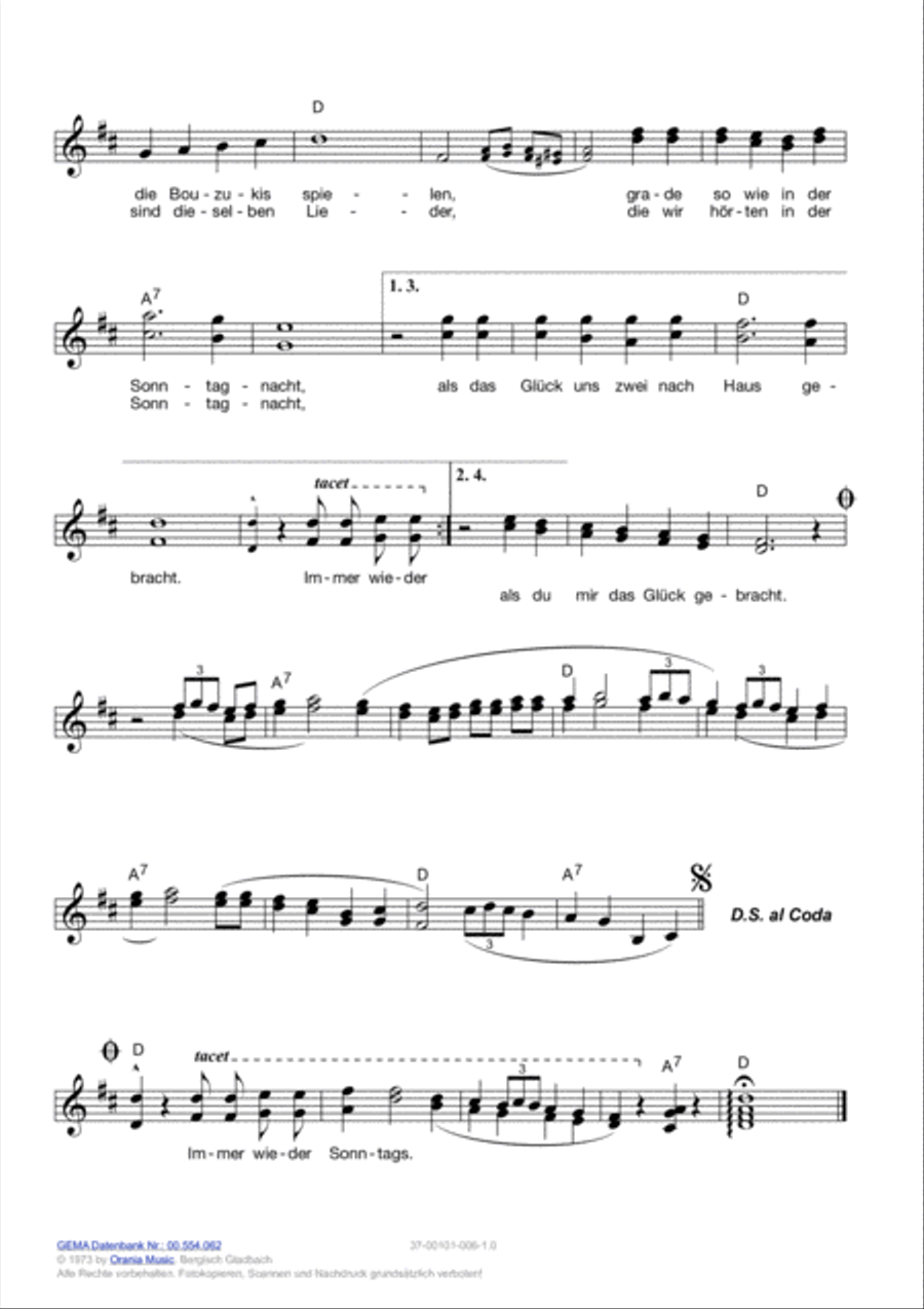 Immer wieder Sonntags Voice scores gallery preview page 5