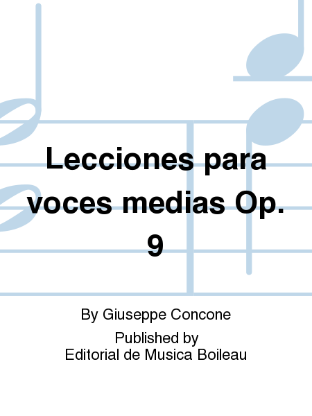 Lecciones para voces medias Op. 9