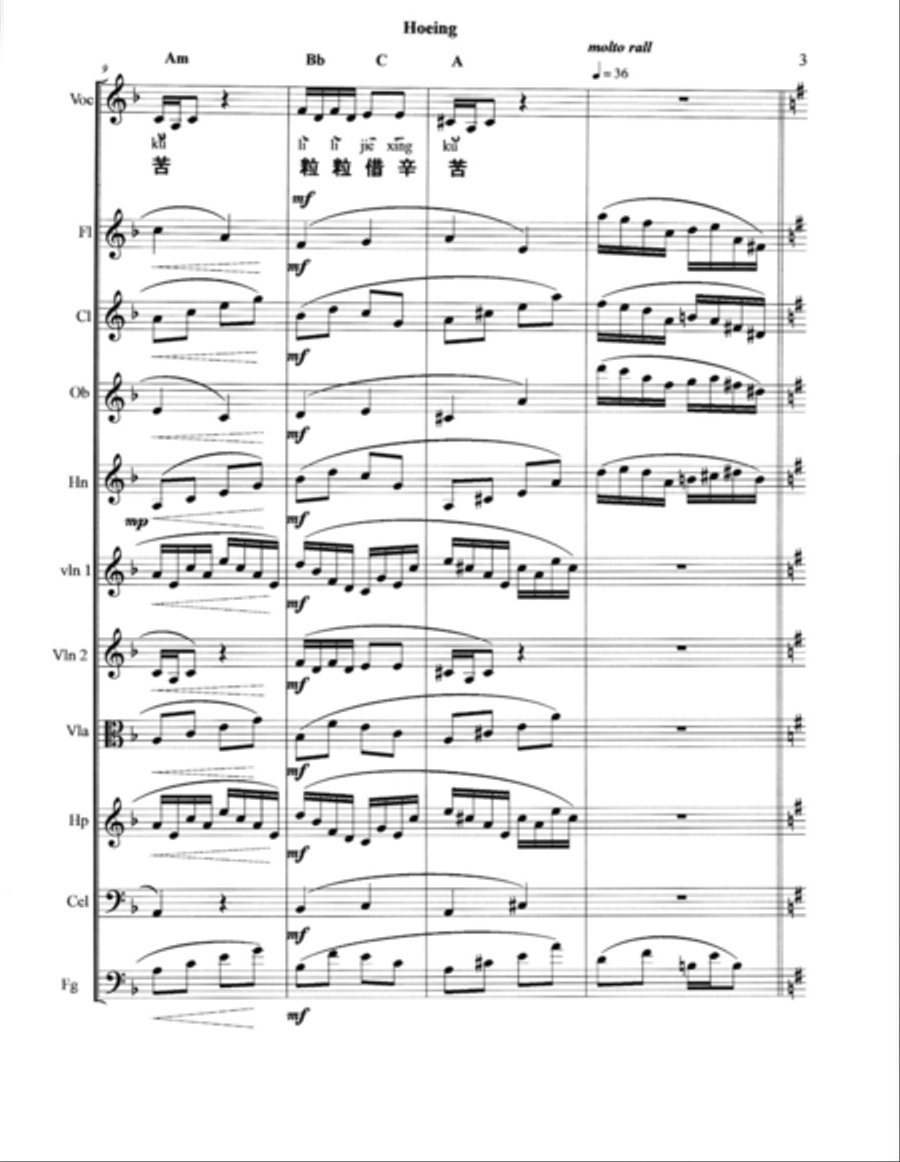 Hoeing-Farming in Hot Sun - Score Only Full Orchestra scores gallery preview page 3