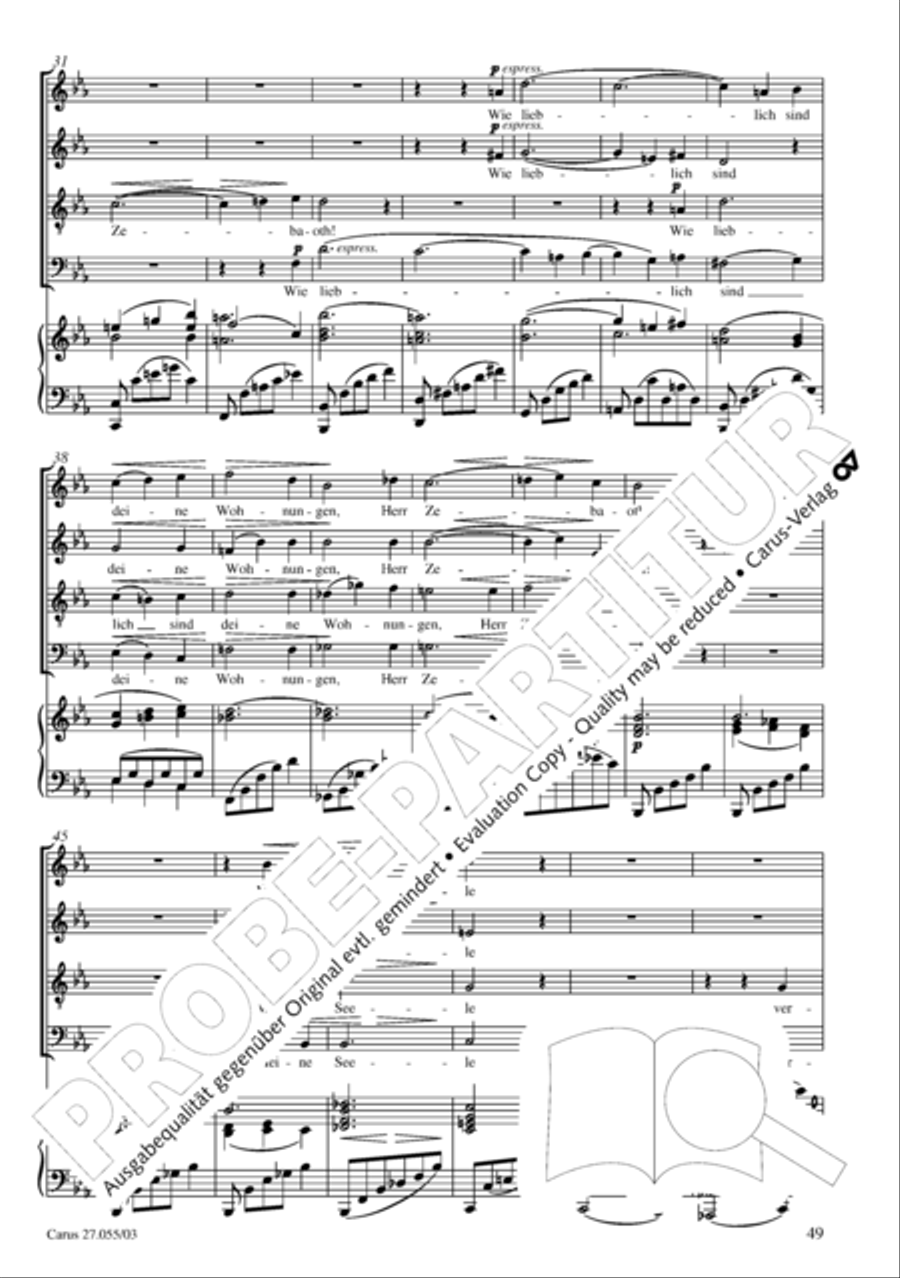 Ein Deutsches Requiem (German Requiem) 4-Part scores gallery preview page 52