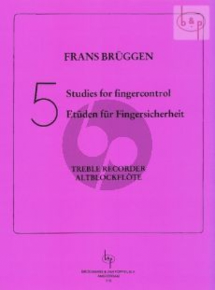 Book cover for 5 Studies for Fingercontrol