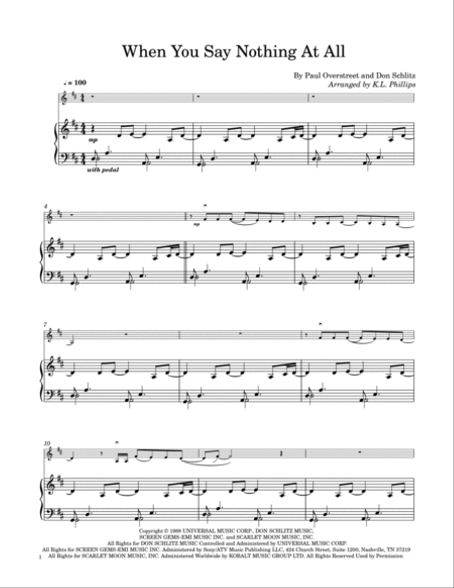 When You Say Nothing At All Violin Solo scores gallery preview page 2