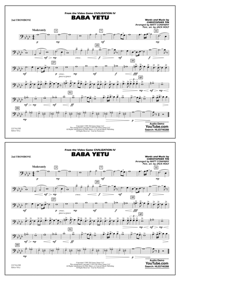 Baba Yetu (from Civilization IV) (arr. Matt Conaway) - 2nd Trombone