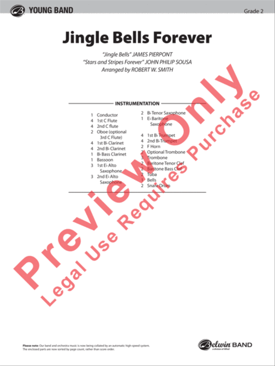 Jingle Bells Forever Concert Band scores gallery preview page 2