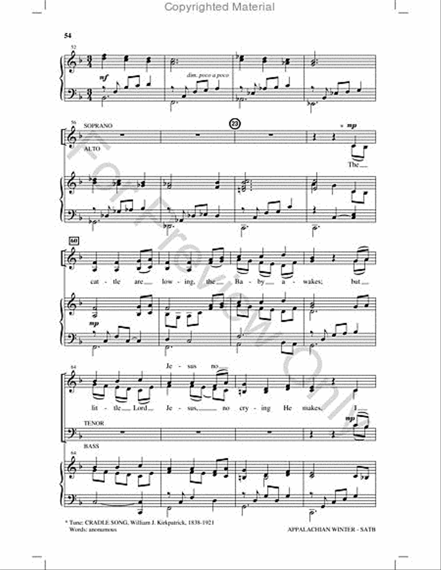 Appalachian Winter Choir scores gallery preview page 53