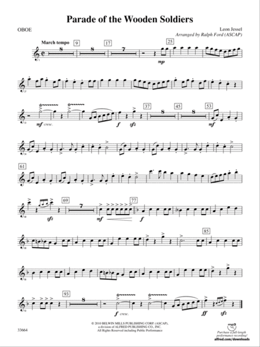 Parade of the Wooden Soldiers: Oboe Full Orchestra scores gallery preview page 1