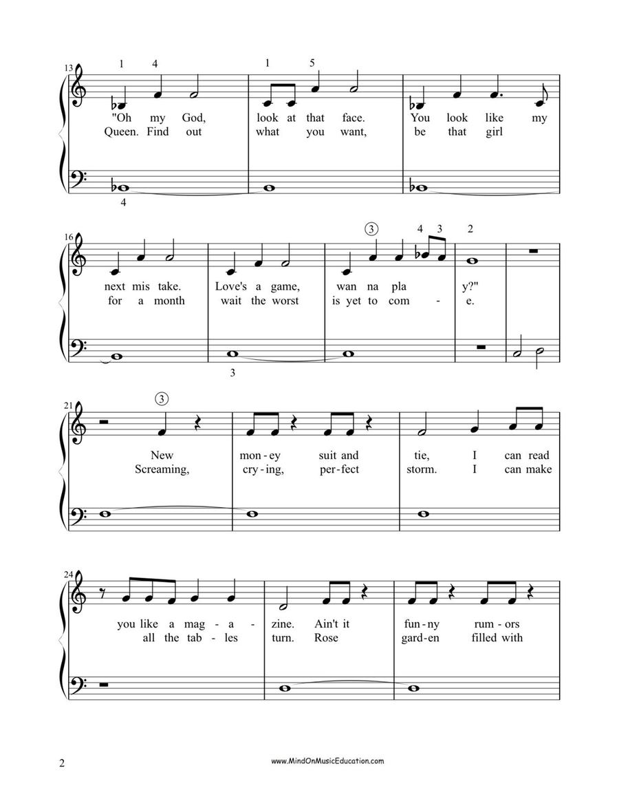 Blank Space Easy Piano scores gallery preview page 2