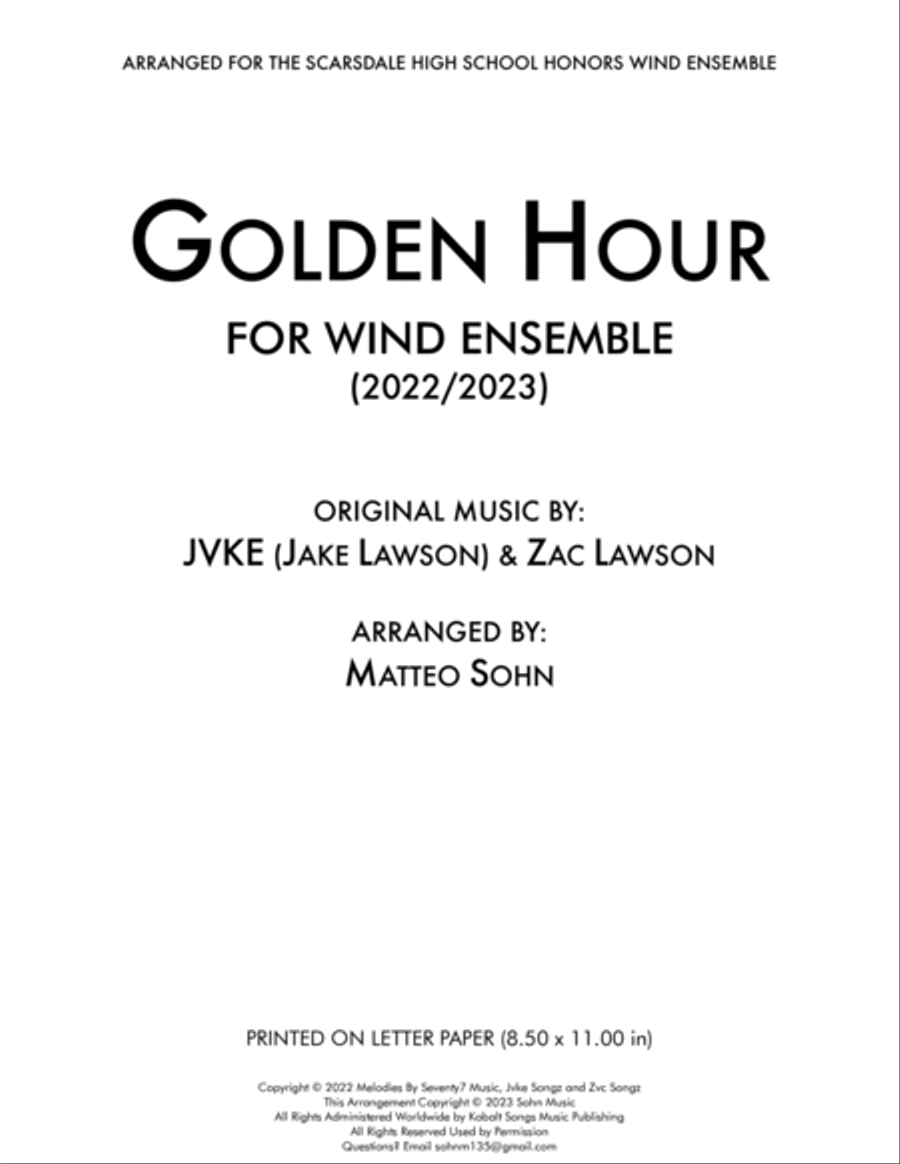 Golden Hour Concert Band scores gallery preview page 3