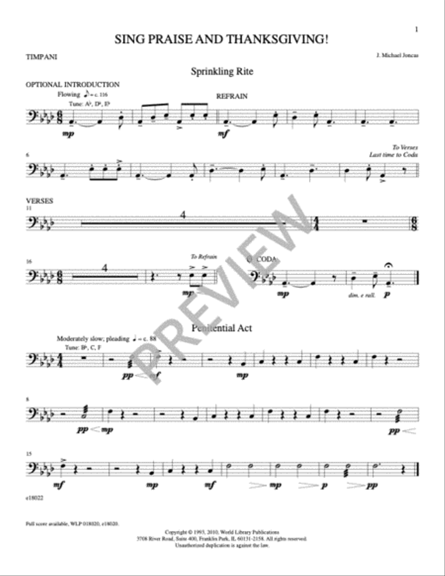 Sing Praise and Thanksgiving Mass-Choir, Cantor, Keyboard, Guitar Edition Choir scores gallery preview page 7