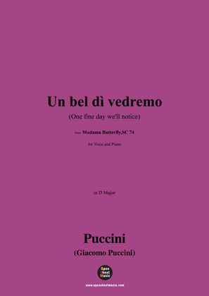 G. Puccini-Un bel dì vedremo(One fine day we'll notice),Act II,in D Major