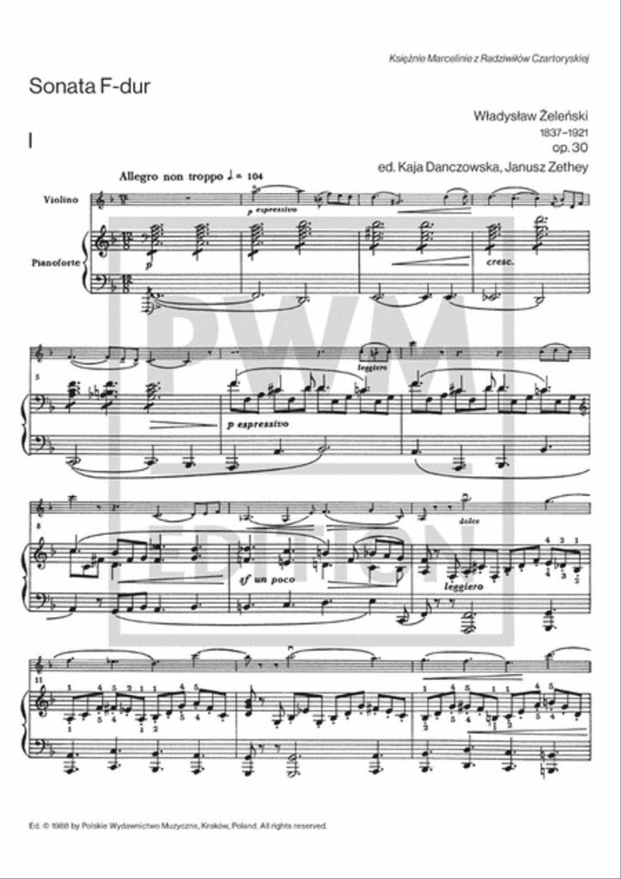 Sonata in F major Op. 30 Sonata in F major Op. 30 Violin Solo scores gallery preview page 2