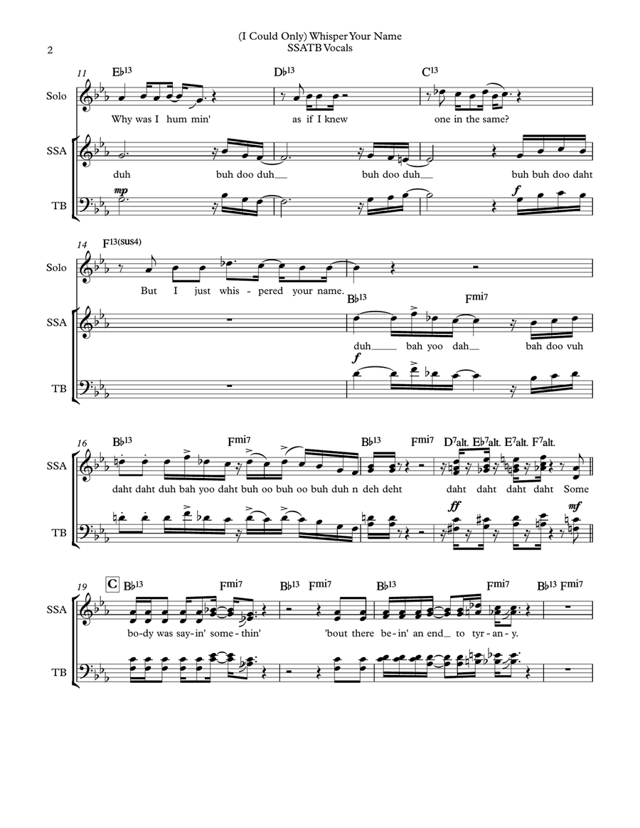 (i Could Only) Whisper Your Name Divisi scores gallery preview page 2