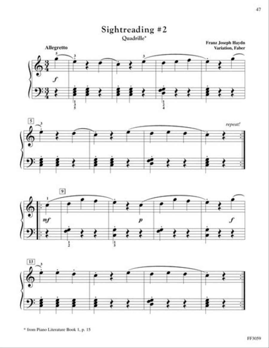 Piano Sightreading Book 1 Piano Method scores gallery preview page 6